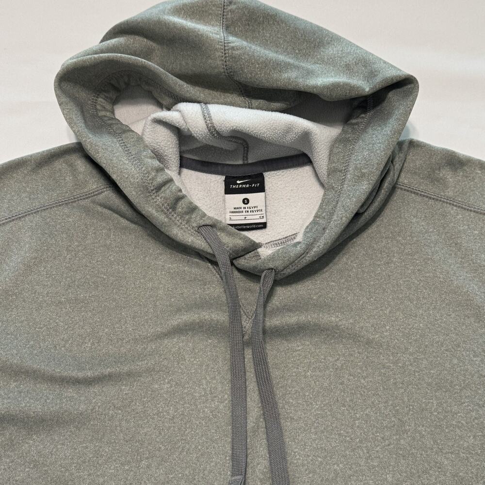 Nike Therma-FIT Gray Pullover Hoodie Small Athletic Sweatshirt Mens Gym